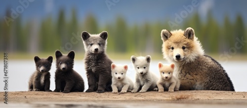 Young animals that belong to Yellowstone National Park