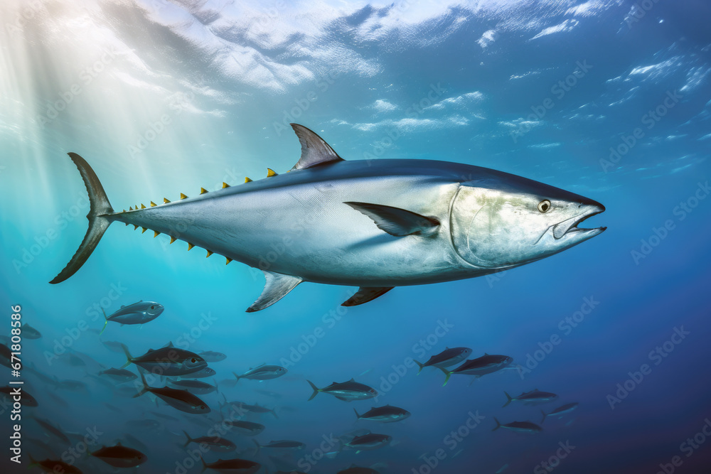 Fototapeta premium Tuna swimming in the ocean
