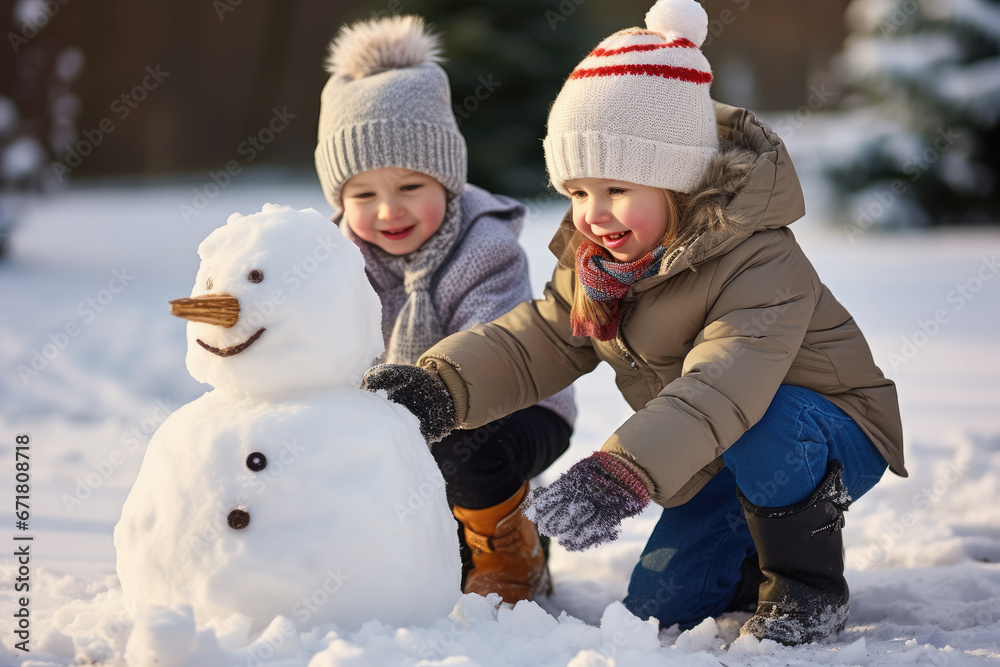 Making Snowman - Fun Winter Activities for Kids