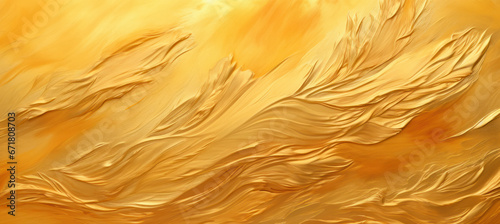 Abstract Gold Paper Pattern with 3D Elements