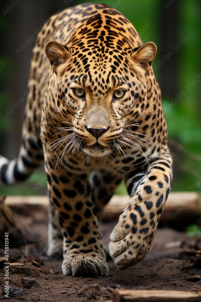 Obraz premium Close-up portrait of leopard
