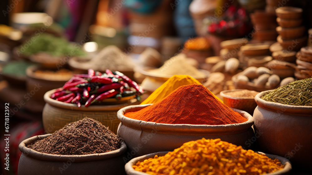 Fototapeta premium spices in the market