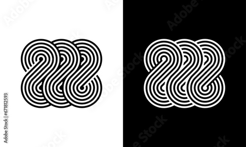 888 Numeral Loop Logo Design: Creative Artistic Concepts for Corporate Branding