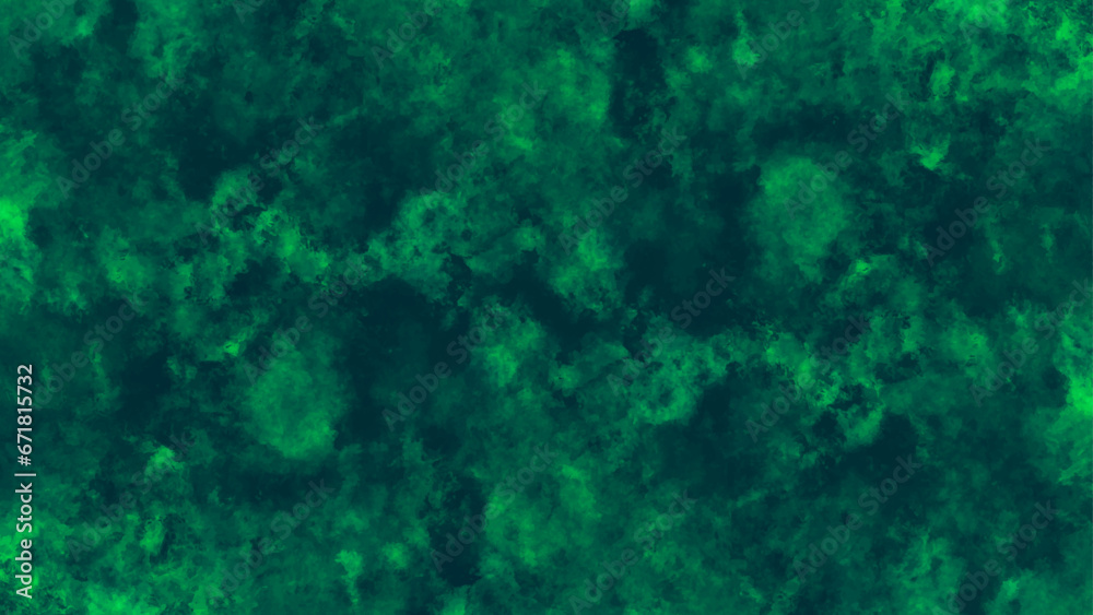 Green Grunge Texture. Green Background with Ray. Watercolor Background