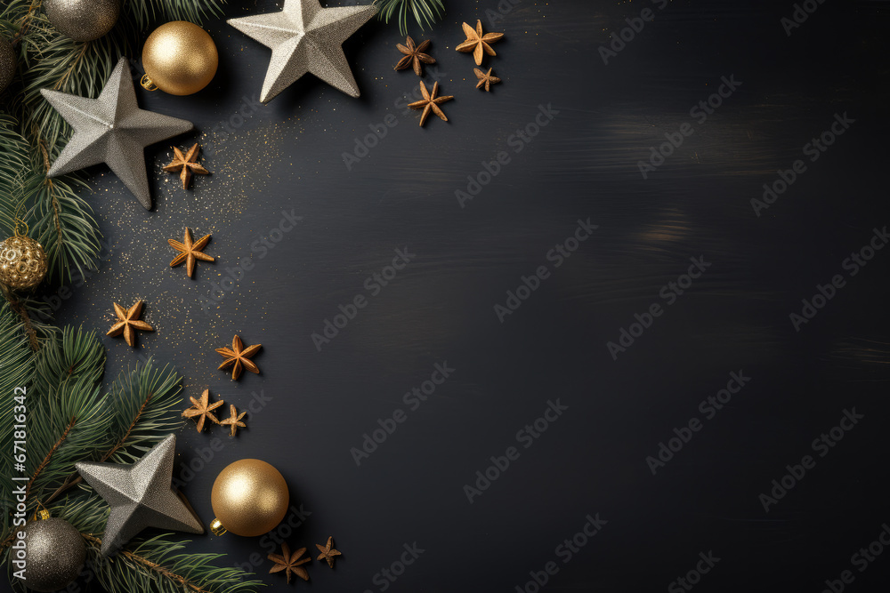 Fototapeta premium Vintage New Year's Eve Background with Copy Space