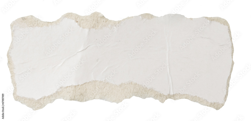 white paper on a white isolated background