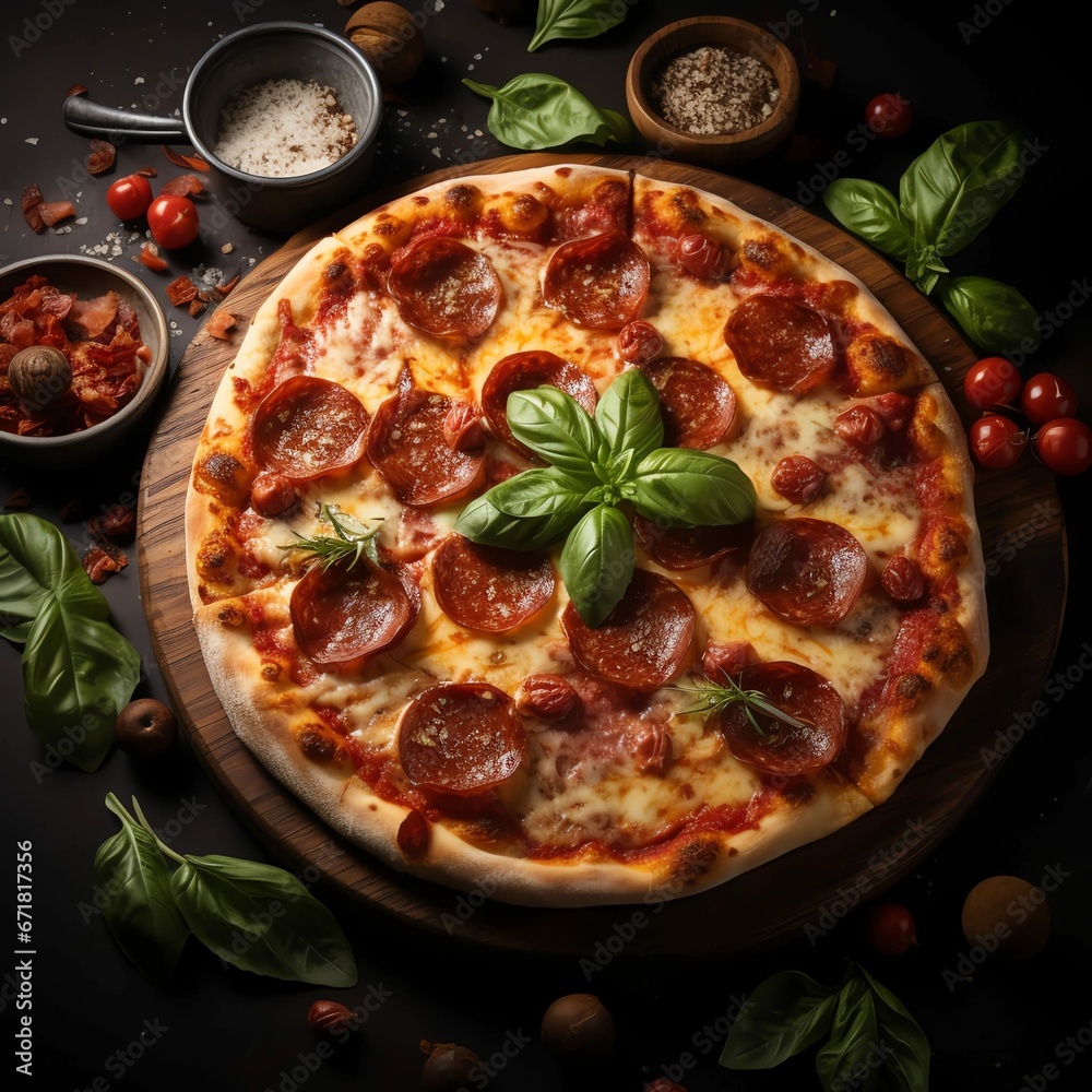 custom made wallpaper toronto digitalpizza with mushrooms and tomatoes