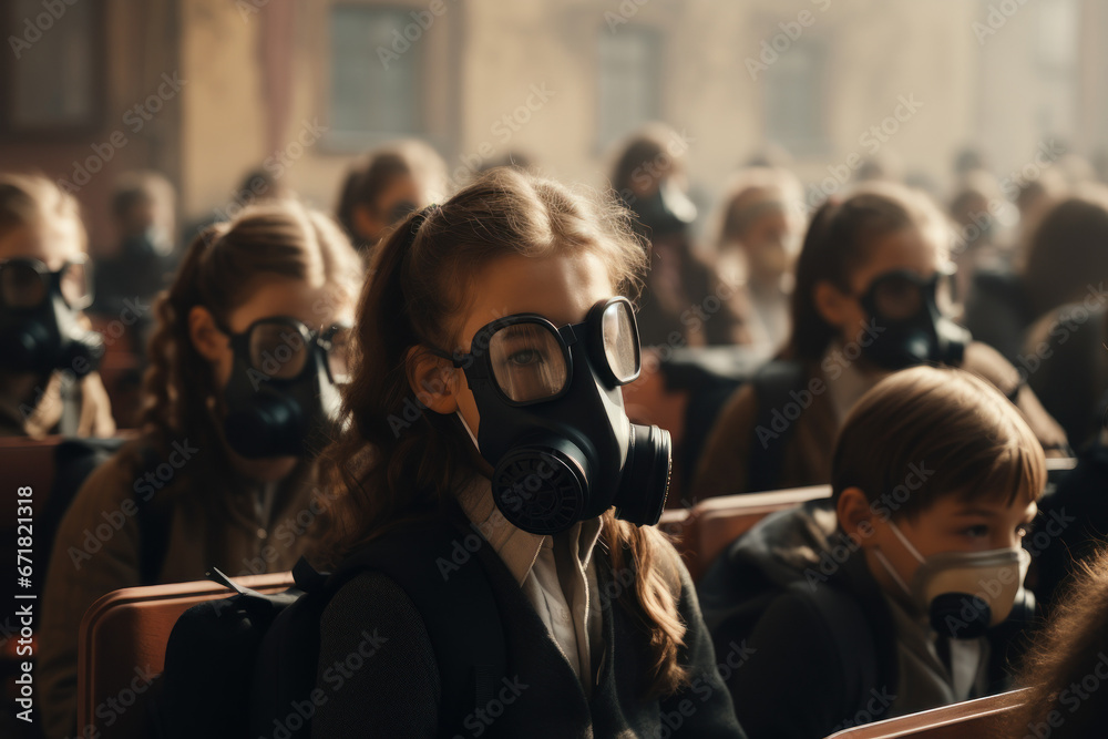 A classroom of students learning about the history of pandemics and the lessons they offer for the future. Generative Ai. A classroom of students learning about the history of pandemics and the lessons they offer for the future. Generative Ai.