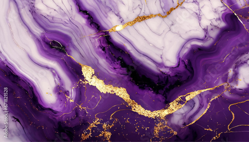 Gold-purple elegant marble
