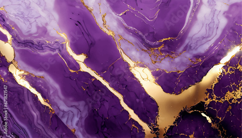 Gold-purple elegant marble