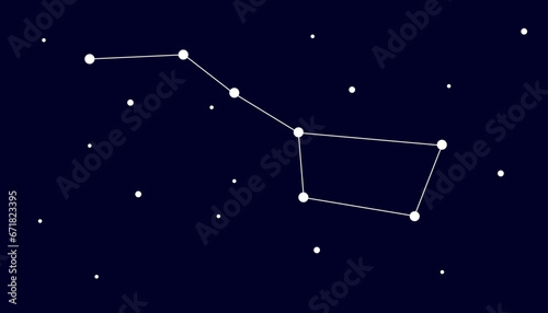 constellation Ursa Major, vector