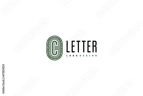 Template logo design solution with letter C