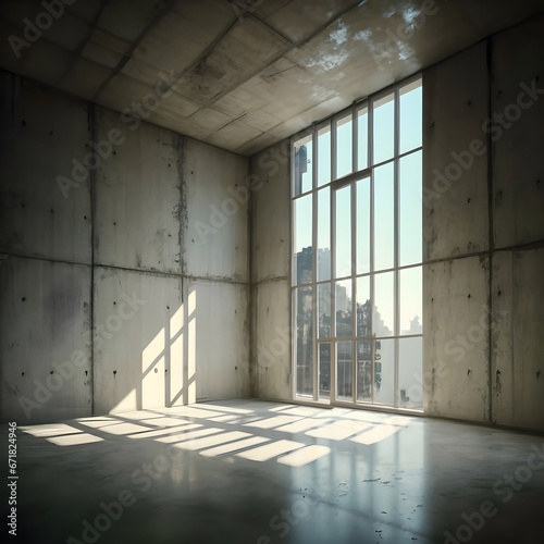 3d render of room light window ai generative