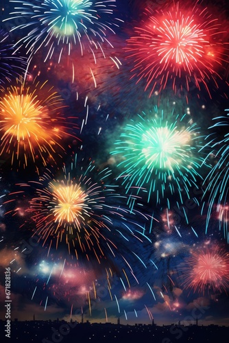 Fireworks i9n the sky - generative ai