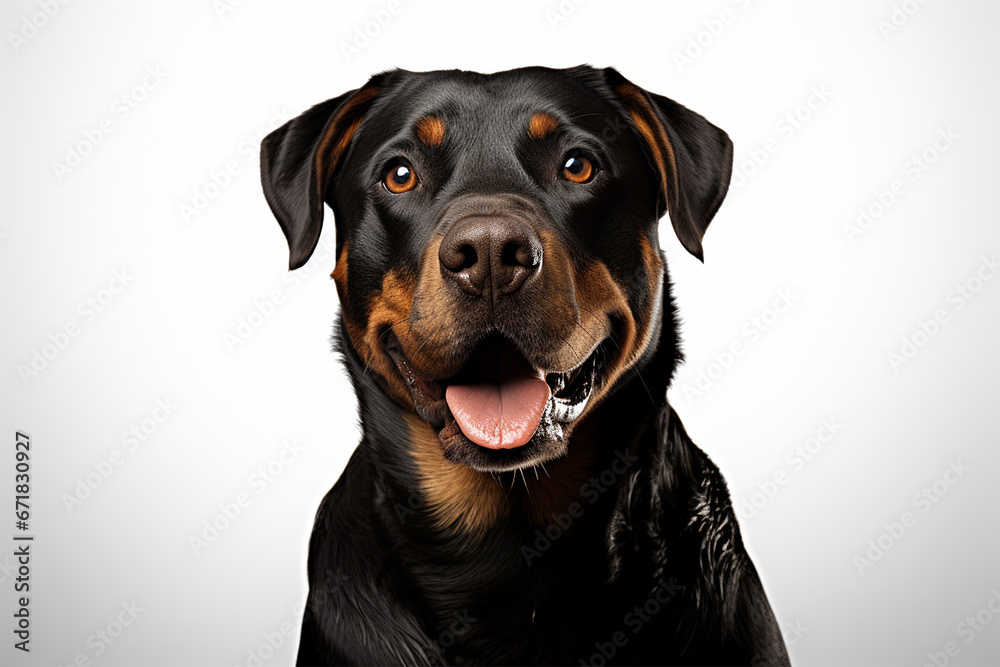 Fototapeta premium rottweiler breed dog on white background