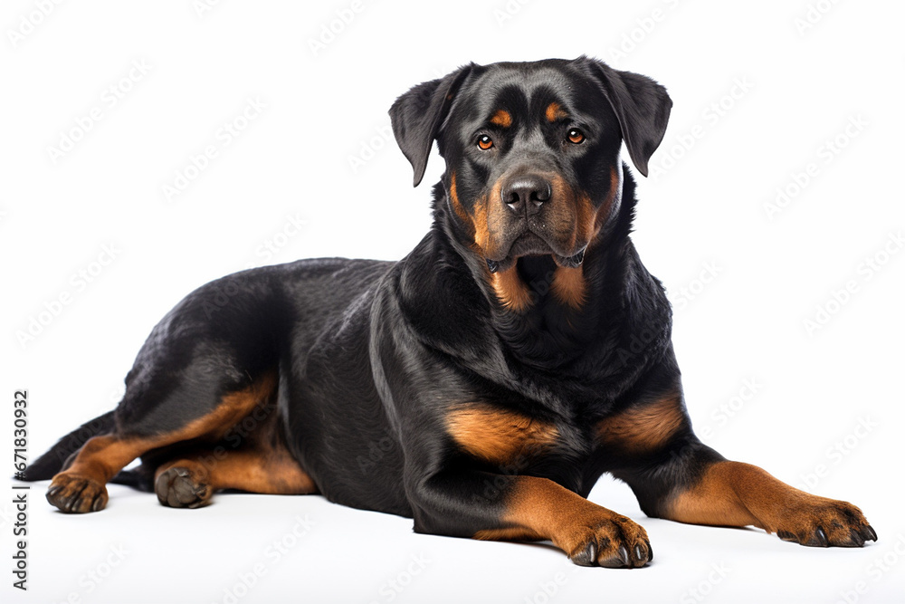 rottweiler breed dog on white background rottweiler breed dog on white background