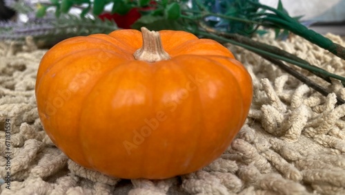 Orange pumpkin for halloween