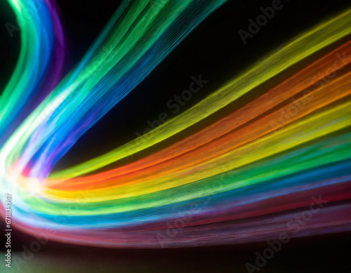 Abstract Rainbow Colors in Motion