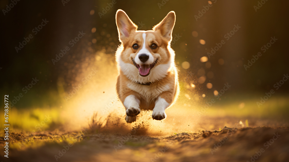 Uroczy pies corgi