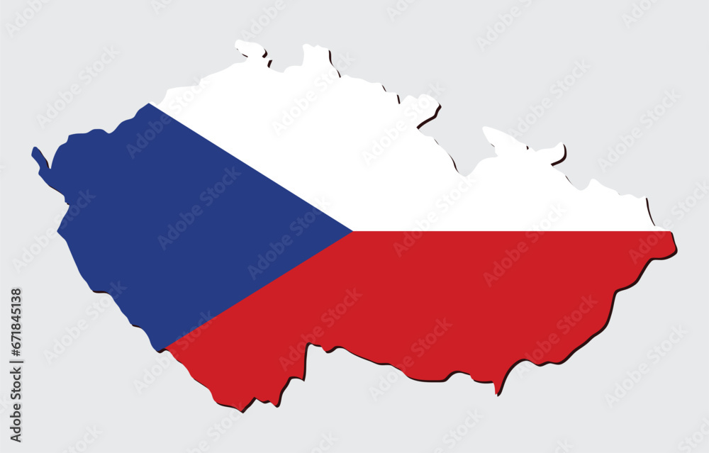 Map of Czech Republic, Czech Republic Map Illustration, Map of Czech Republic with National Flag. Map of Czech Republic, Czech Republic Map Illustration, Map of Czech Republic with National Flag.