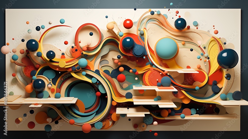 Obraz premium 3D abstract art background wallpaper