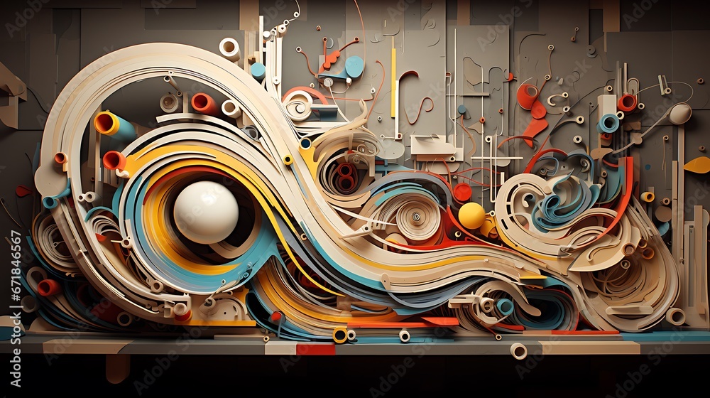 Obraz premium 3D abstract art background wallpaper