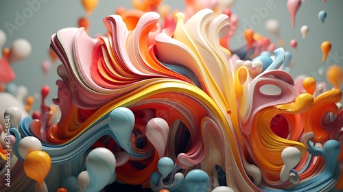 3D abstract art background wallpaper