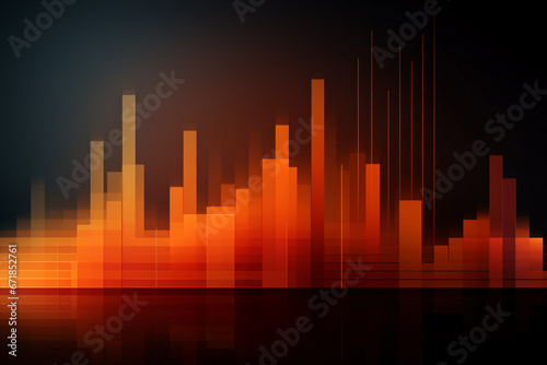 abstract orange shiny chart design  minimal business statistic bar design  infographic data visualization