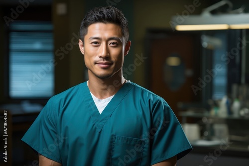 Asian Male Registered Nurse Employee Professional Concept Generative AI