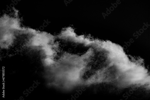 Artistic image of the sky with clouds in black and white