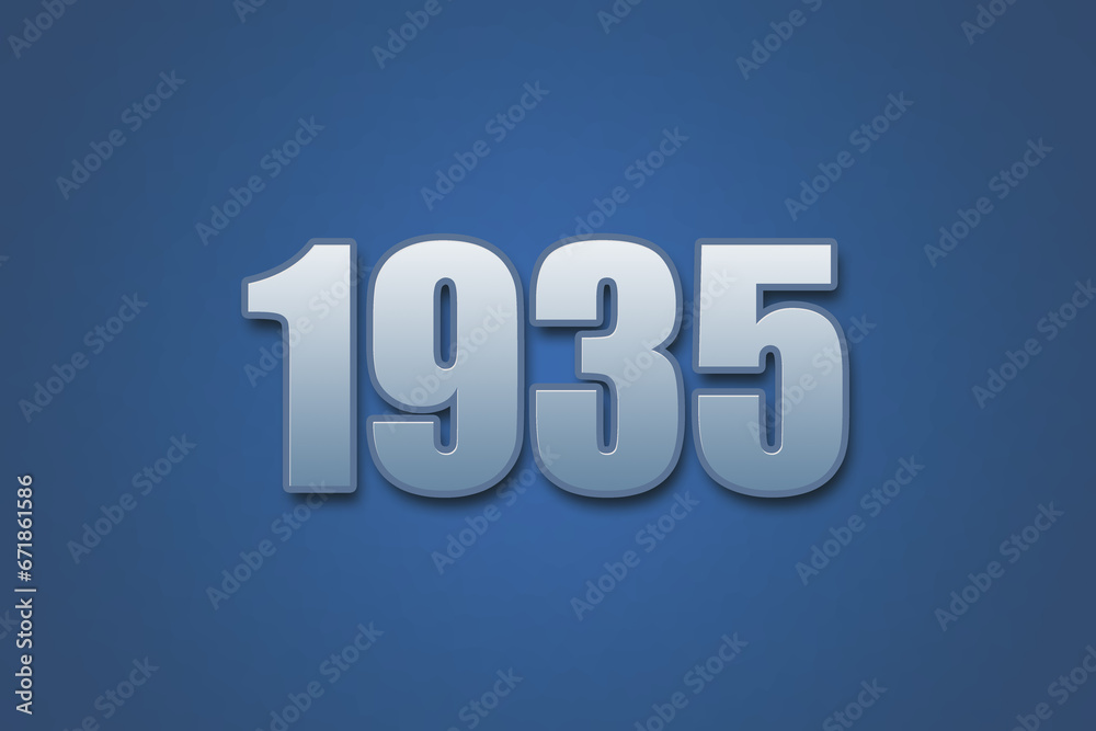Year 1935 numeric typography text design on gradient color background. 1935 calendar year design. Year 1935 numeric typography text design on gradient color background. 1935 calendar year design.