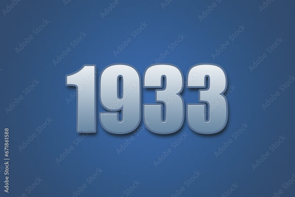 Year 1933 numeric typography text design on gradient color background. 1933 calendar year design. Year 1933 numeric typography text design on gradient color background. 1933 calendar year design.