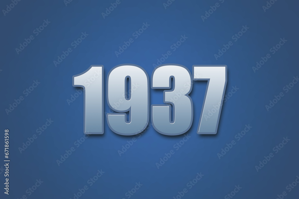 Year 1937 numeric typography text design on gradient color background. 1937 calendar year design. Year 1937 numeric typography text design on gradient color background. 1937 calendar year design.