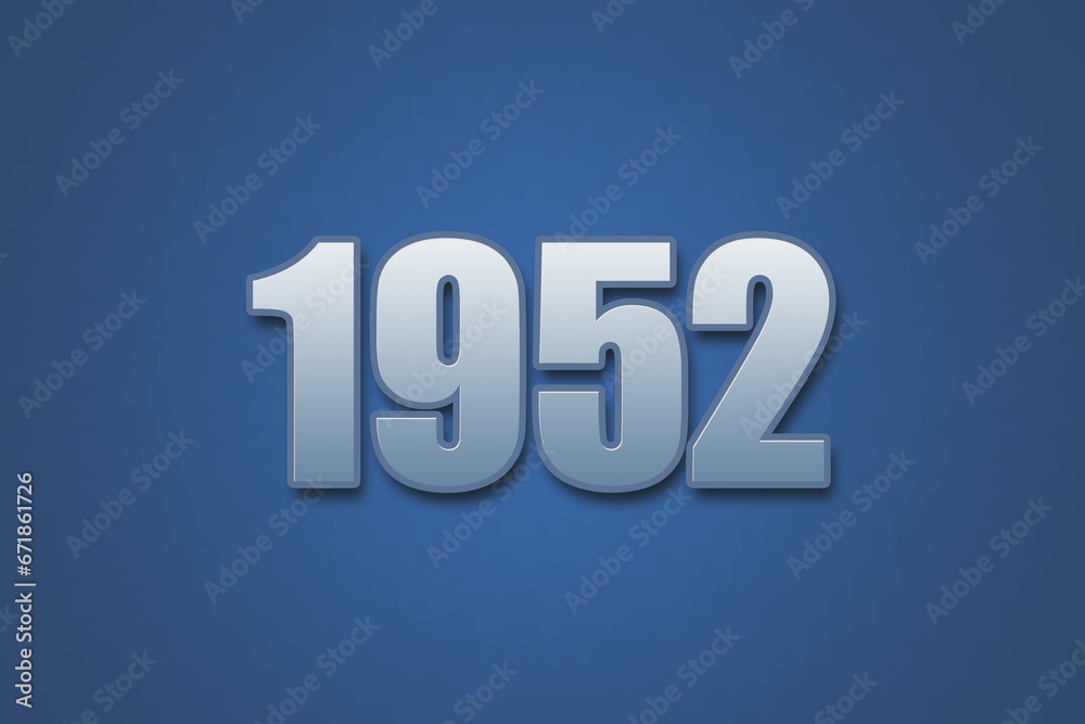 Year 1952 numeric typography text design on gradient color background. 1952 calendar year design. Year 1952 numeric typography text design on gradient color background. 1952 calendar year design.