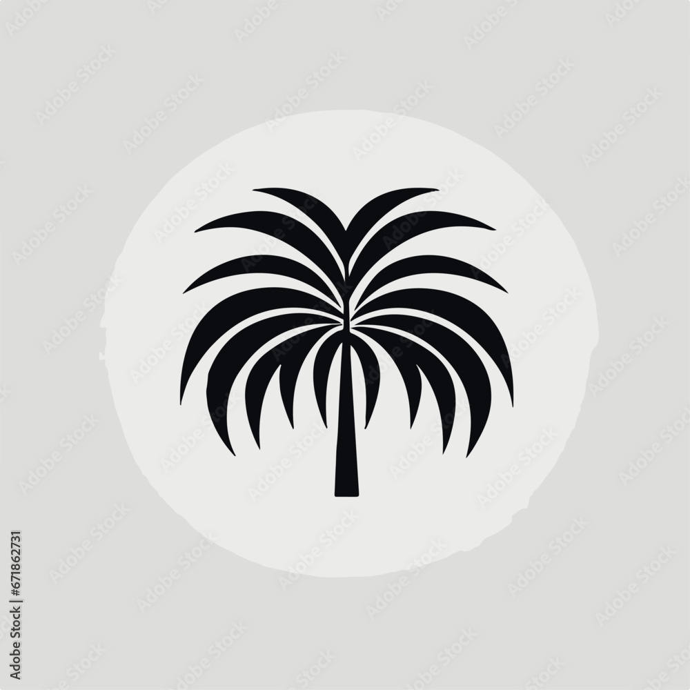 Palms in cartoon, doodle style. 2d vector illustration in logo, icon style. AI Generative