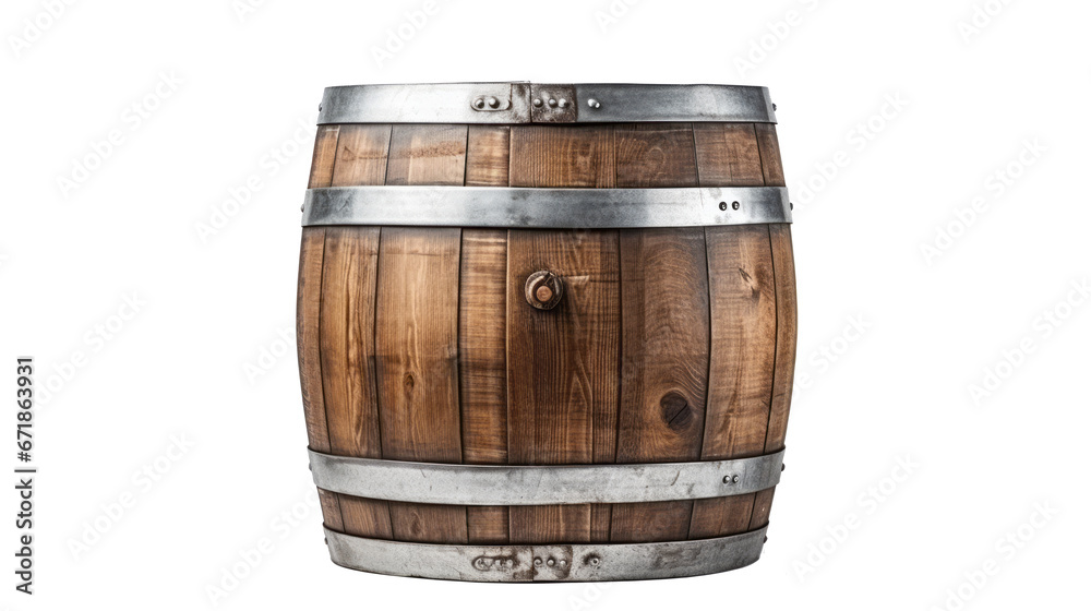 Fototapeta premium wooden barrel isolated on background