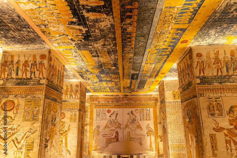 Tomb of Rameses V and VI in Luxor - obrazy, fototapety, plakaty 