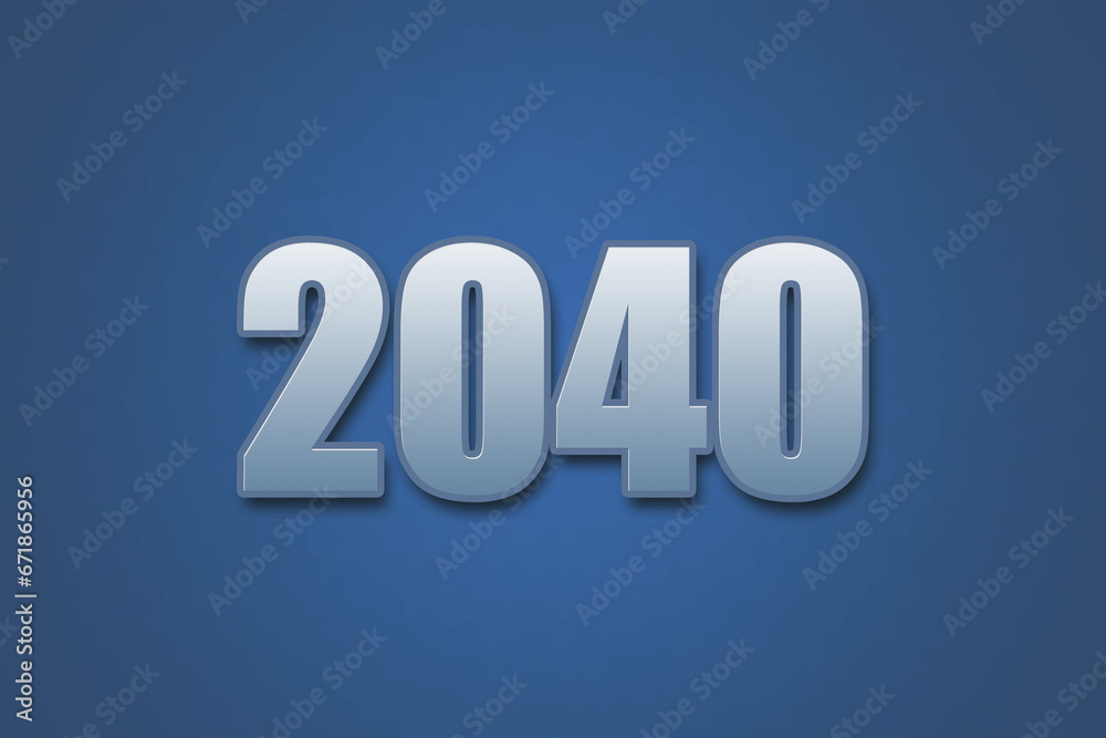Year 2040 numeric typography text design on gradient color background. 2040 calendar year design. Year 2040 numeric typography text design on gradient color background. 2040 calendar year design.