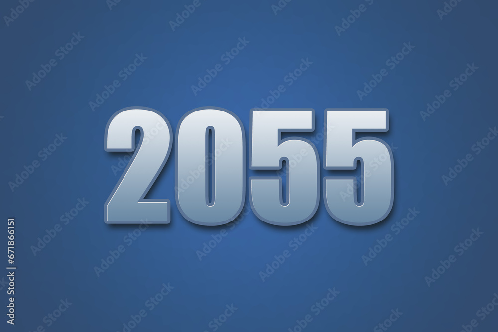 Year 2055 numeric typography text design on gradient color background. 2055 calendar year design. Year 2055 numeric typography text design on gradient color background. 2055 calendar year design.