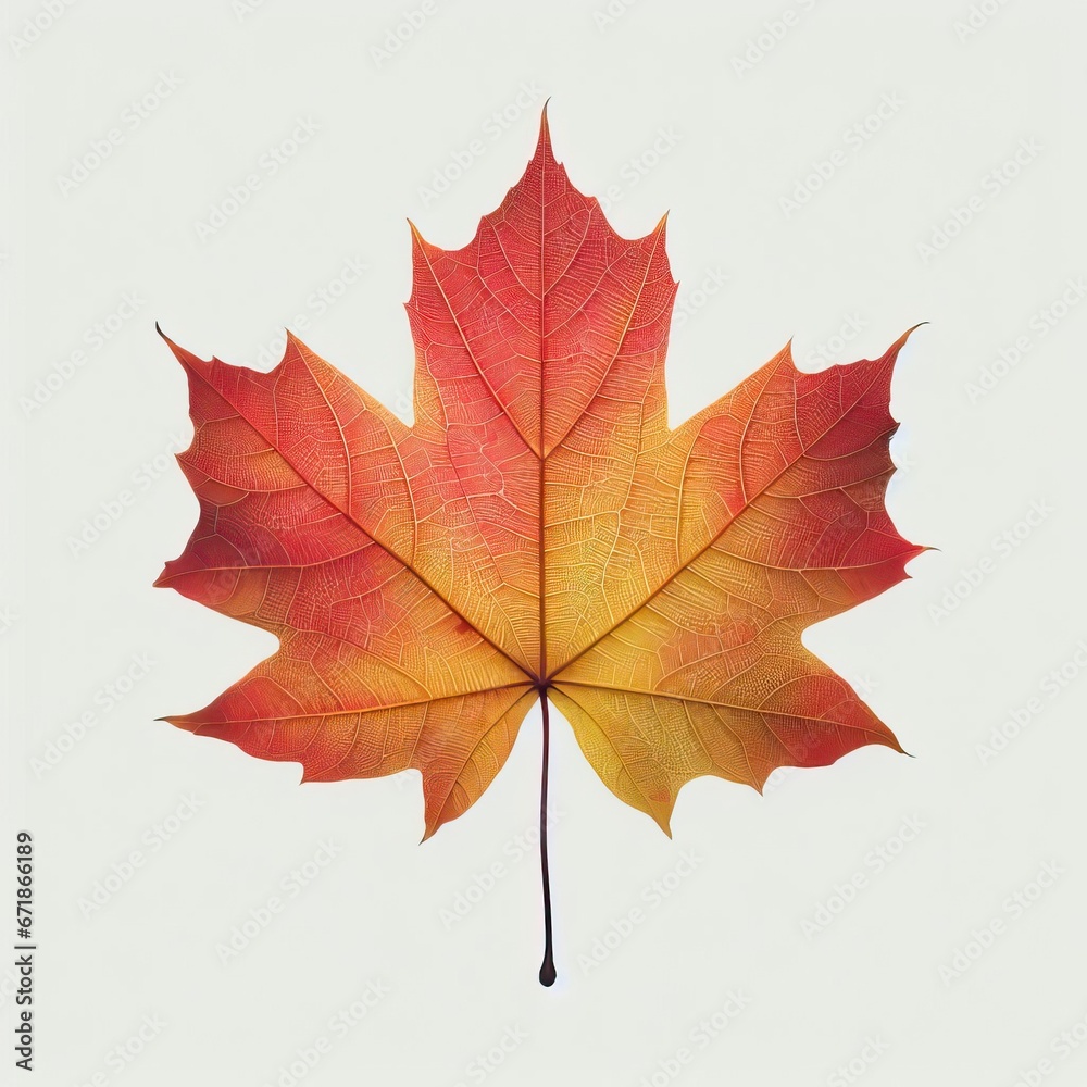 Obraz premium autumn maple leaf isolated generative ai