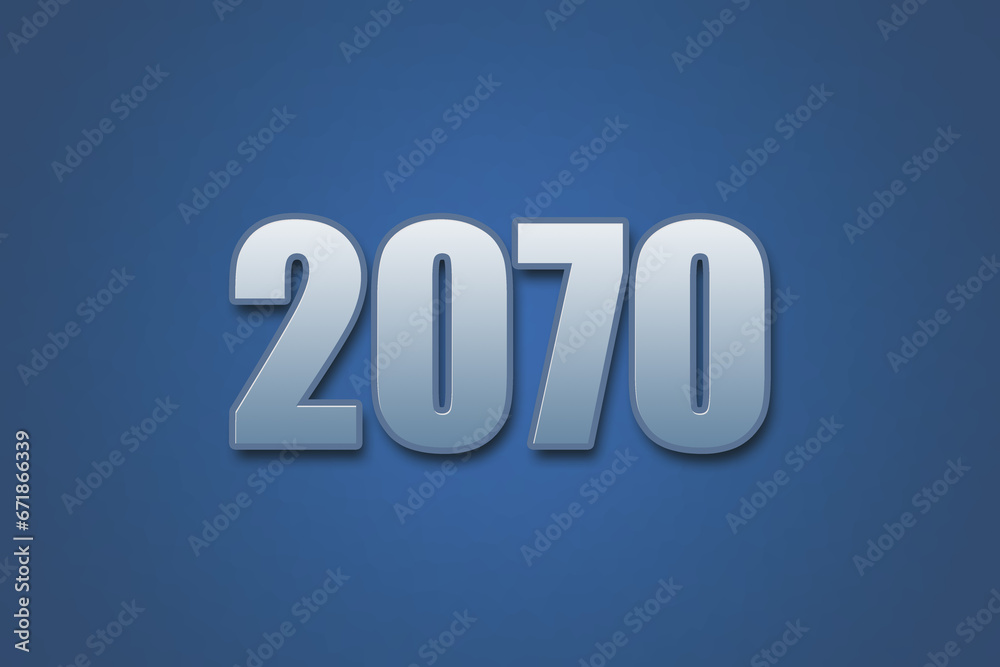 Year 2070 numeric typography text design on gradient color background. 2070 calendar year design. Year 2070 numeric typography text design on gradient color background. 2070 calendar year design.