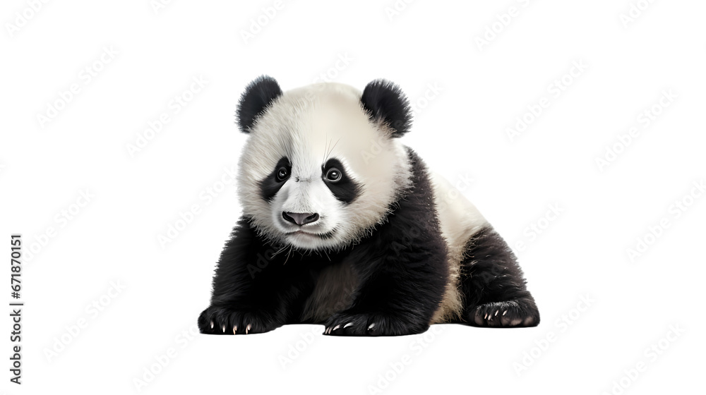 Naklejka premium Panda on transparent background