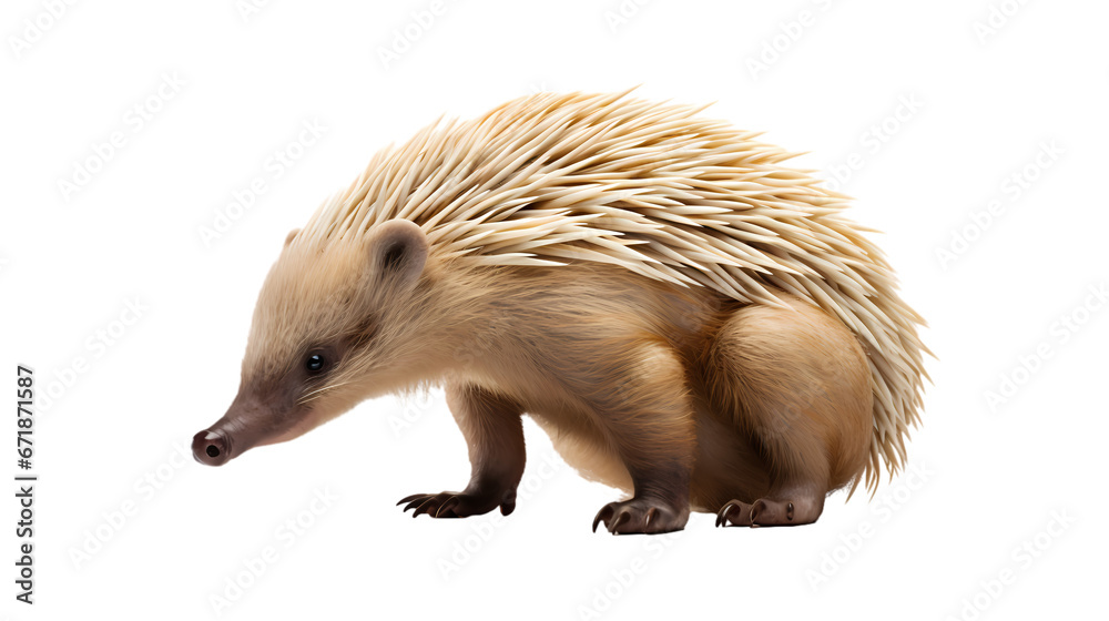 Fototapeta premium Hedgehog on transparent background