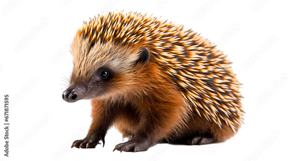 Fototapeta premium Hedgehog on transparent background