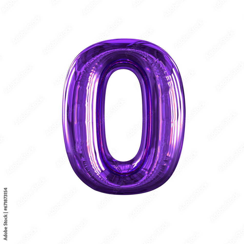 Inflatable symbol. number 0 Inflatable symbol. number 0