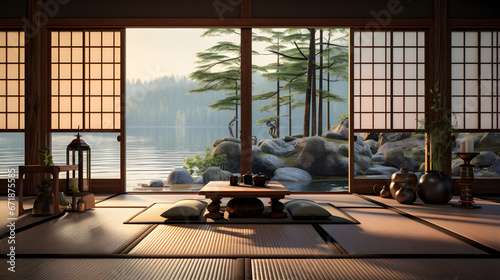 Tranquil Zen Meditation Room with Traditional Touches