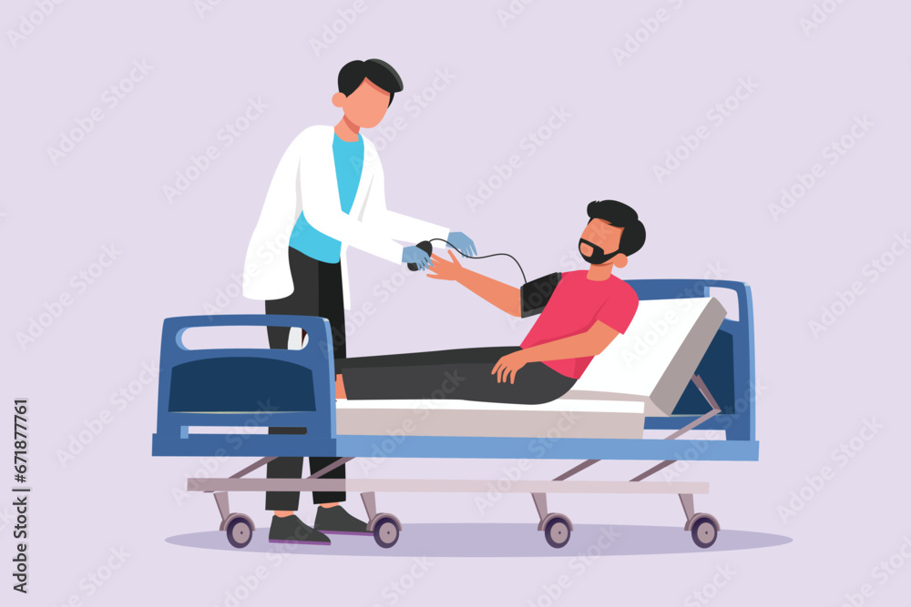 Medical examination at clinic. Medical concept. Colored flat vector illustration isolated. Medical examination at clinic. Medical concept. Colored flat vector illustration isolated.