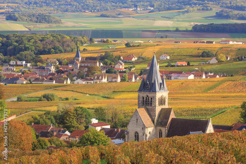 Ville-Dommange, village de Champagne, classé premier cru photo