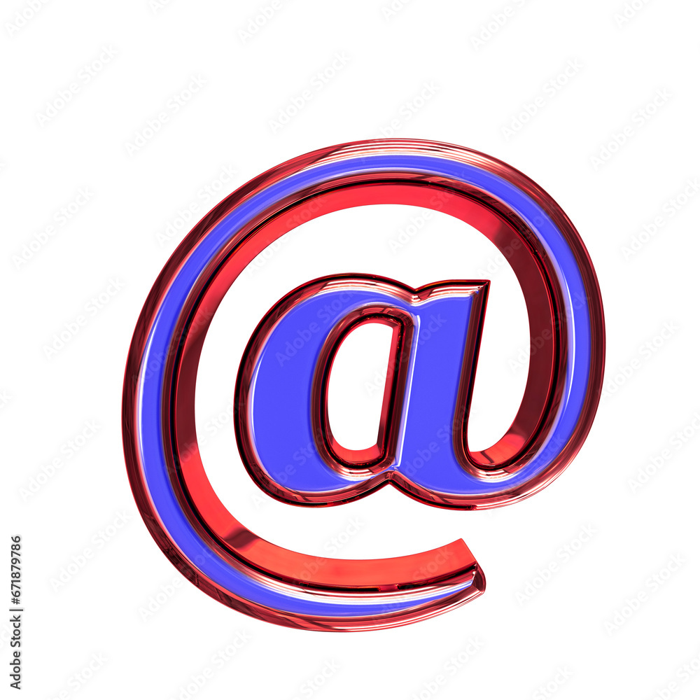 Blue symbol in a red frame Blue symbol in a red frame