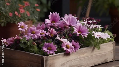 Wallpaper Mural Beautiful garden flower style purple pink plant wallpaper image AI generated art Torontodigital.ca